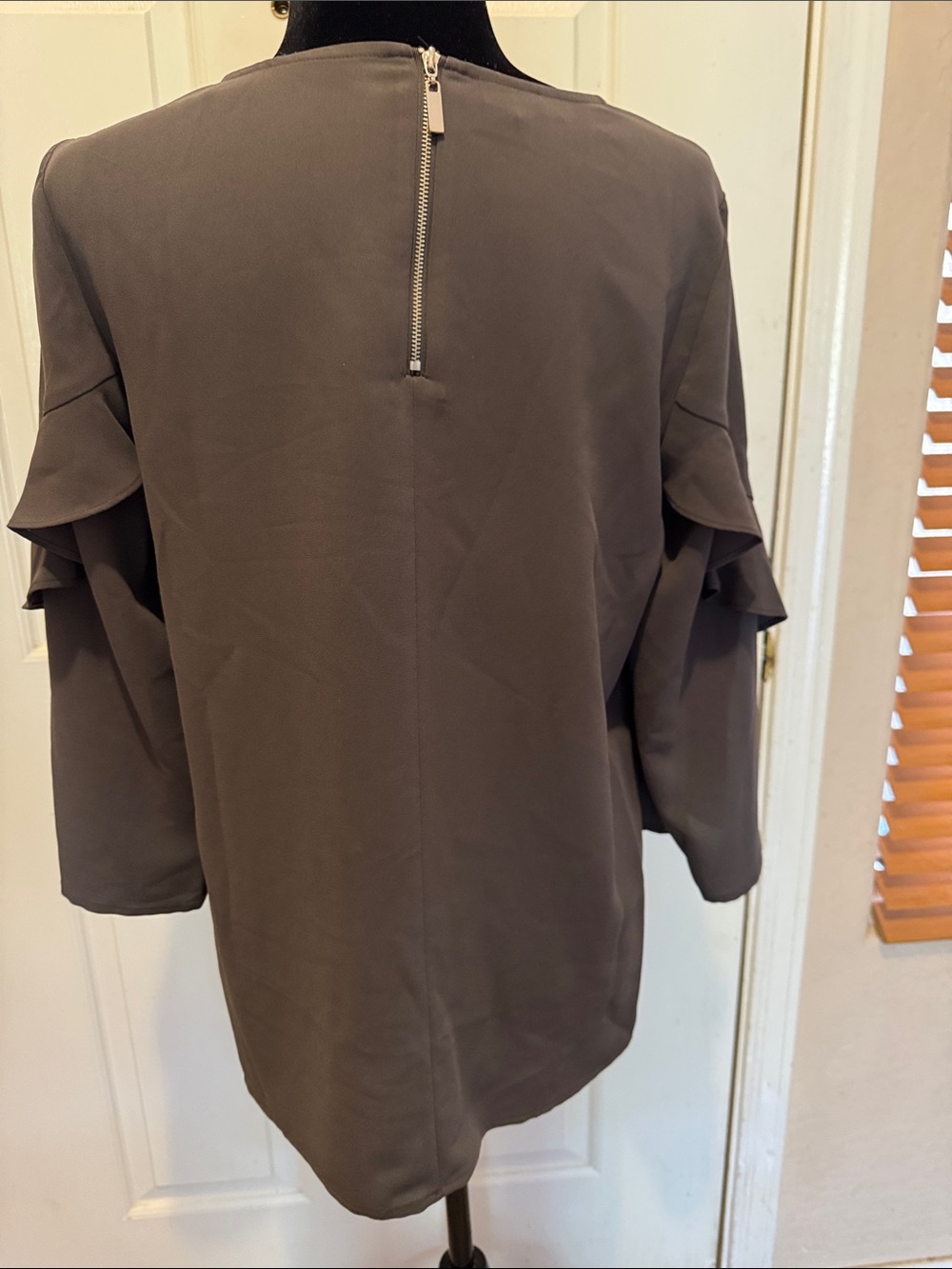 Alfani Ruffle-Sleeve Blouse - Picture 4 of 8